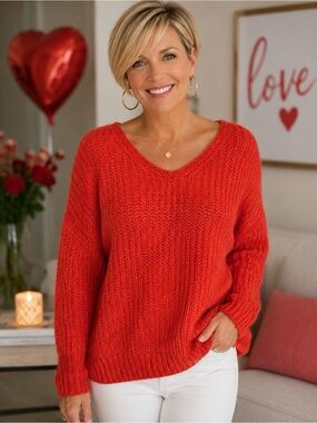 NWT Dreamers Red Soft Boutique Sweater for Valentine’s Day